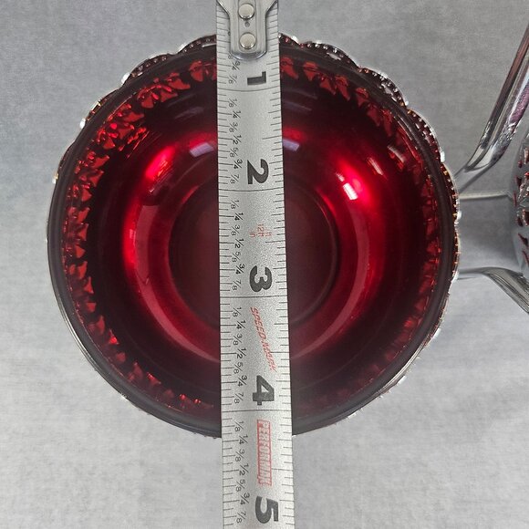 Rare Vintage Mayell EP Ruby Red Double Condiment Caddy On Steel Made in England - Picture 9 of 10